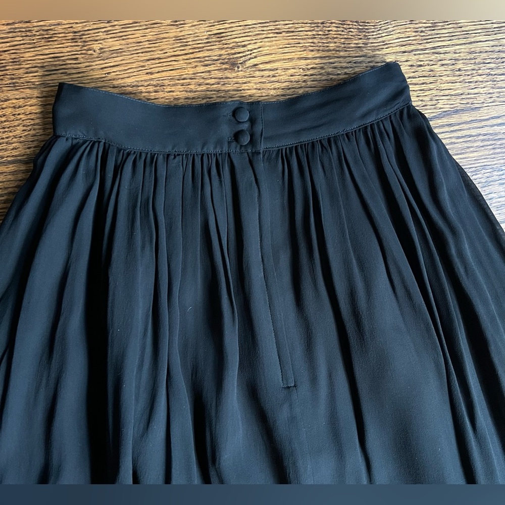 Classic Silk Midi Skirt, Vintage Laura Ashley High Waist Skirt - Picture 6 of 10